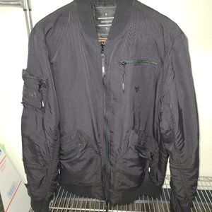 Used Size L Men's Anti-Order Reversible Quilted Black Bomber Jacket